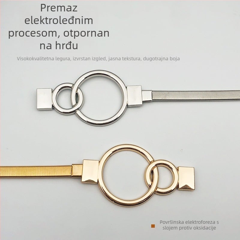 Metalni pojas za zavjese sa opružnim mehanizmom - skandinavski stil, jednostavan dizajn, prilagodljiv