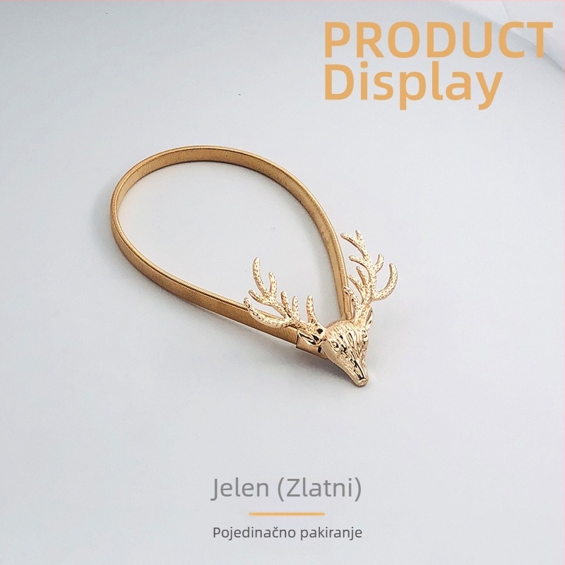 Metalni pojas za zavjese sa opružnim mehanizmom - skandinavski stil, jednostavan dizajn, prilagodljiv