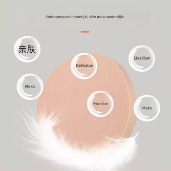 Spužvica za puder s flokiranom površinom, kružna za mokru i suhu primjenu, marke Friendly, artikl kod Ylhcfp-001, pakiranje 1