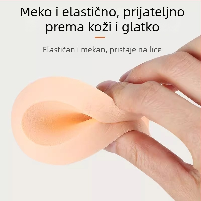 Spužvica za puder s flokiranom površinom, kružna za mokru i suhu primjenu, marke Friendly, artikl kod Ylhcfp-001, pakiranje 1