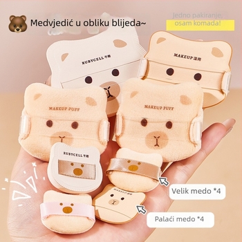 GECOMO set pudrovih puffova – hidrofilični nelatex materijal, kapkovit oblik, za besprijekornu primjenu šminke