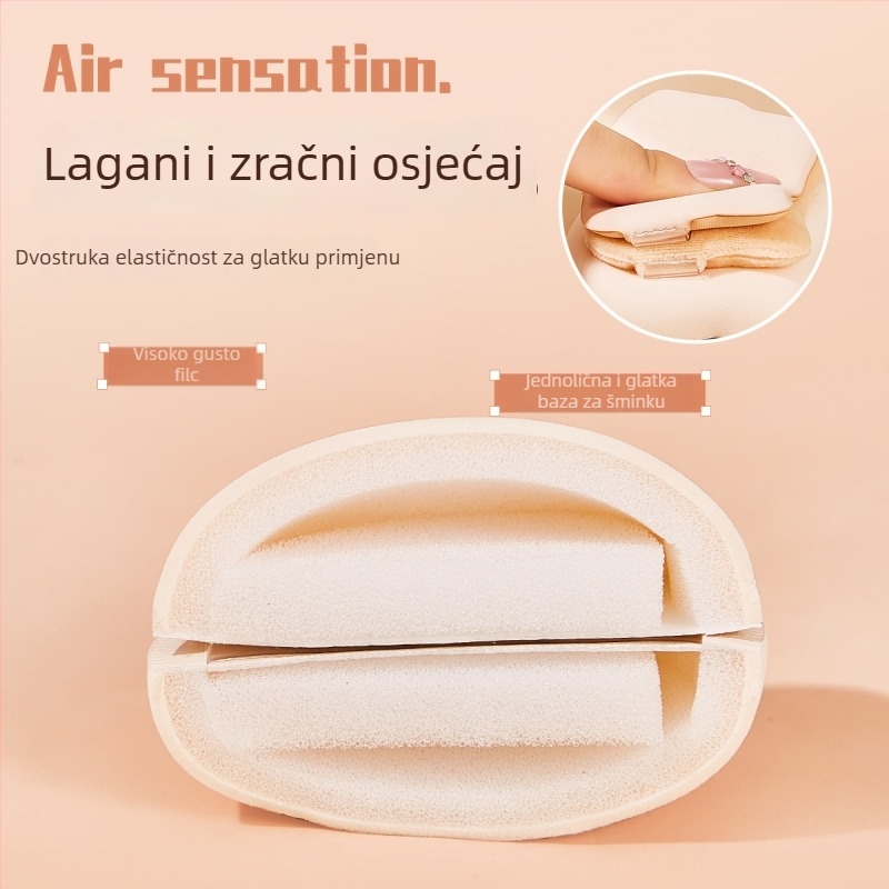 GECOMO set pudrovih puffova – hidrofilični nelatex materijal, kapkovit oblik, za besprijekornu primjenu šminke