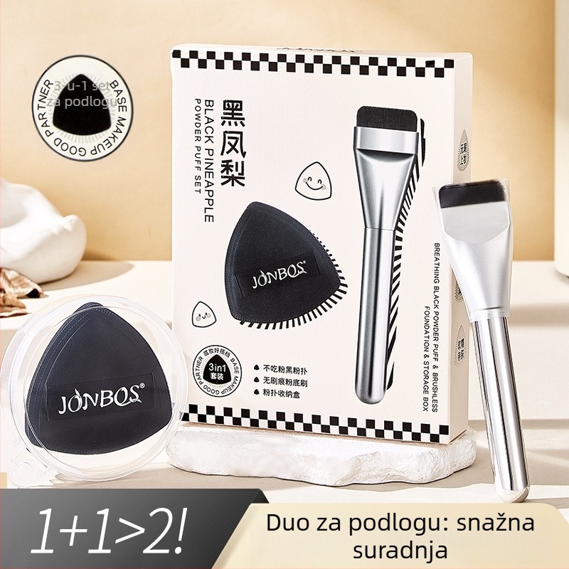 Spužvica za puder za tekuću podlogu s jastukom zraka - suha i mokra dvostruka uporaba, hidrofilična bezLateksa, kapljastog oblika