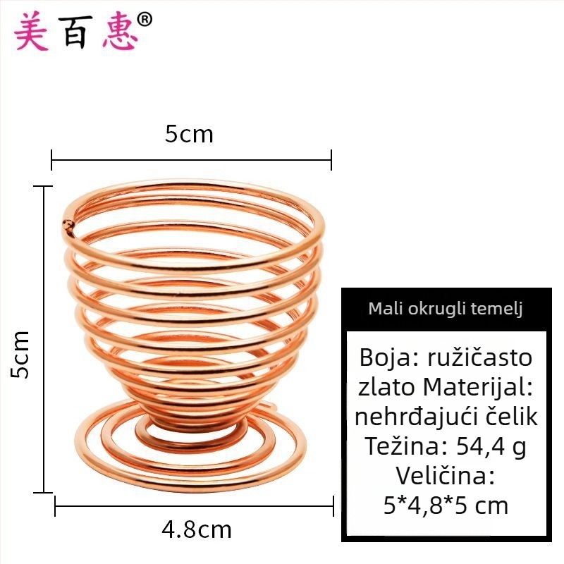 Držač za puder i skladišni stalak za šminku – Ugljična čelik, 0.062 kg, Maybewei, Metalna žična konstrukcija
