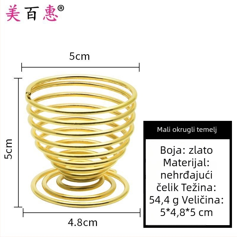 Držač za puder i skladišni stalak za šminku – Ugljična čelik, 0.062 kg, Maybewei, Metalna žična konstrukcija