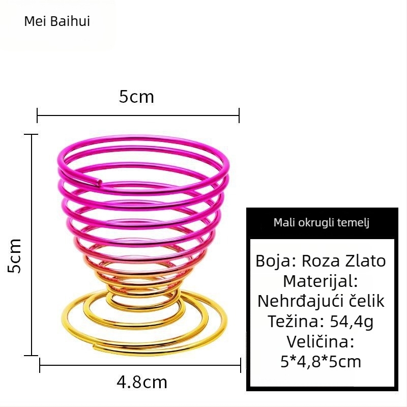 Držač za puder i skladišni stalak za šminku – Ugljična čelik, 0.062 kg, Maybewei, Metalna žična konstrukcija