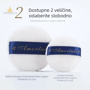 Puder-puf s velur-flokiranom površinom, prirodni sunđer, marka Wood grape, 500 kom