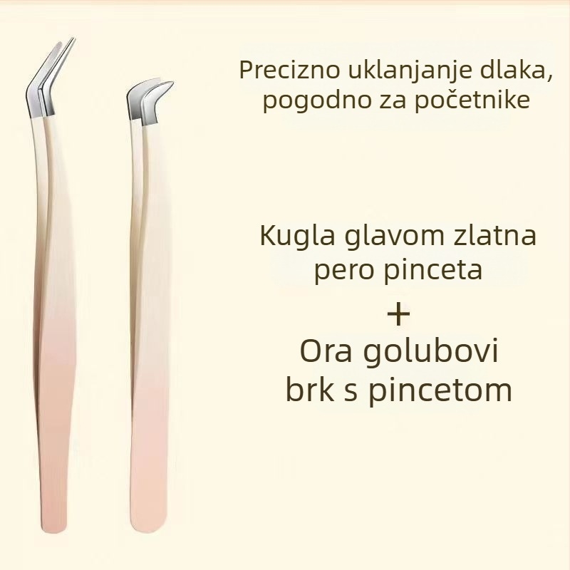 Pinzete za trepavice i set alata za produljenje trepavica, visoka preciznost od nehrđajućeg čelika, Six Six Beauty