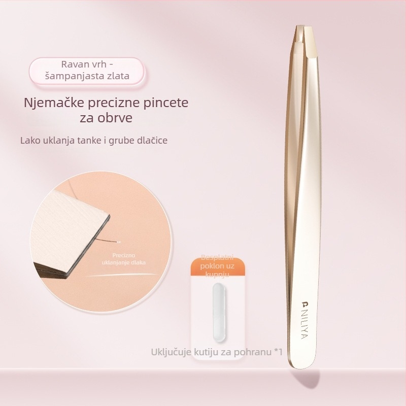 Niliya Visoko precizne pincete za obrve — set alata za obrve, trepavice i tanke dlačice