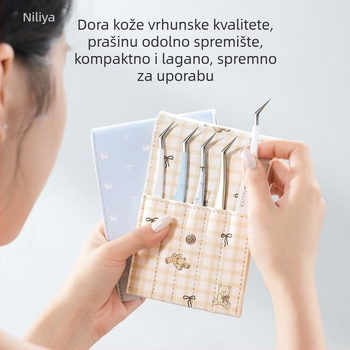 Set pinceta za trepavice: šiljaste vrhove pincete, ručka od srednjeg ugljičnog čelika, vrhovi od visokougljičnog čelika, pincete za priručnik, precizne pincete za trepavice