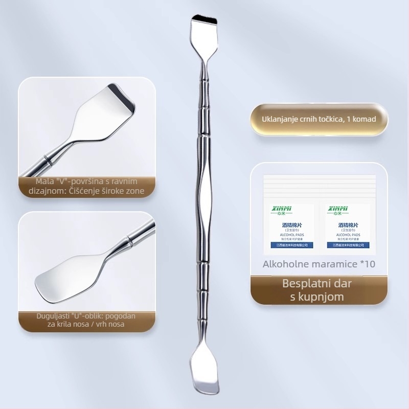 Niliya Ručni alat od nehrđajućeg čelika za uklanjanje mitesa, čišćenje nosa i folikula dlake