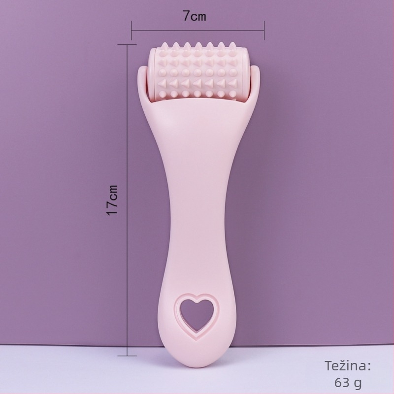 Silikonski valjak za masažu lica, ručni, bez električne energije, s izmjenjivim valjkom, za masažu lica i podizanje