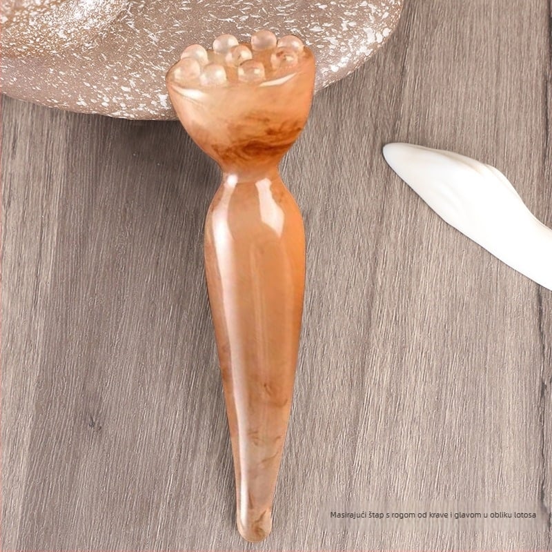 Točkasti masažni štapić od voska za zdravu masažu lica, s logotipom.