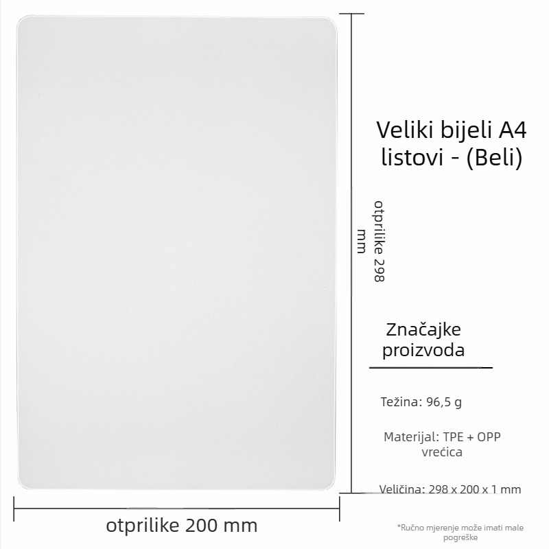 Tattoo praktična koža za obrve, silikon, imitacijska koža, univerzalna upotreba, oko 180 g