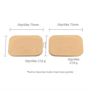 Silikonska praksa koža za 3D obrve i kapke za tetoviranje, univerzalna primjena, 30 g