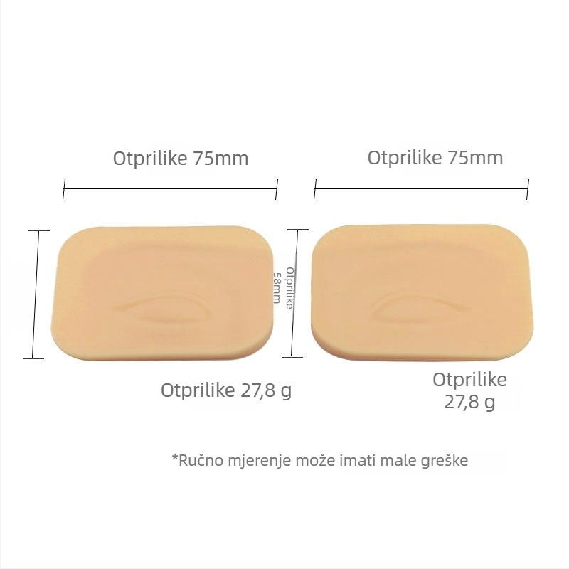 Silikonska praksa koža za 3D obrve i kapke za tetoviranje, univerzalna primjena, 30 g