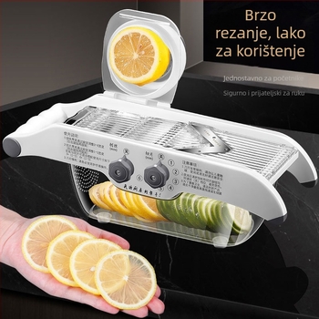 Višenamjenski rezac za povrće — ABS+420 čelik, brend AKL, mogućnost printanja logotipa, prilagodba, moderan minimalistički stil