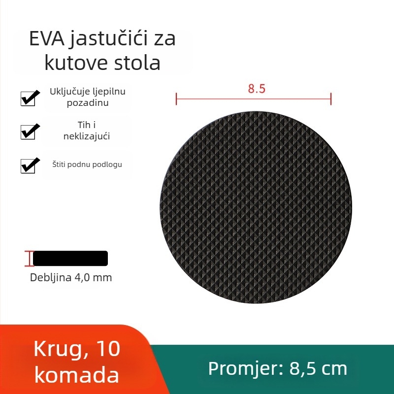 EVA pjena samoljepljivi protuklizni podmetači za stolove i stolice, amortiziraju šokove i otporni na habanje