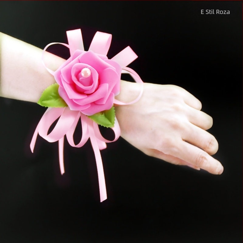 Korejski stil narukvice s cvjetovima za vjenčanje – ručno izrađene, PE materijal, prilagodljive, poklon