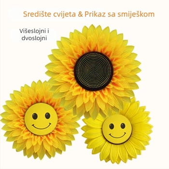 Ručni rekvizit za ples sa suncokretom — svilen cvijet; za vjenčanja, vanjske prostore, foto rekvizite, kućnu dekoraciju