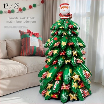 Naduvani ukras božićnog drvca za izloge i trgovine; materijal: aluminijski film; marka: Zhenhuan; namjena: dekoracija