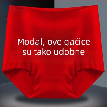 Ženske gaćice od modala s antibakterijskom zaštitom, visokim strukom, grafensku podstavu, jednobojne
