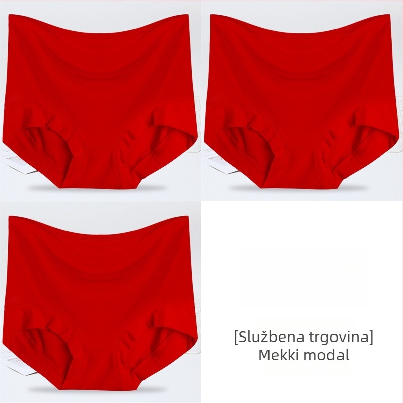 Ženske gaćice od modala s antibakterijskom zaštitom, visokim strukom, grafensku podstavu, jednobojne