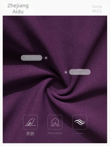 Antibakterijske ženske šorceve za jogu, visokoga pojasa, podizanje kukova, duljina tri četvrtine, dvostrano brokat materijal, 80% najlon / 20% spandeks