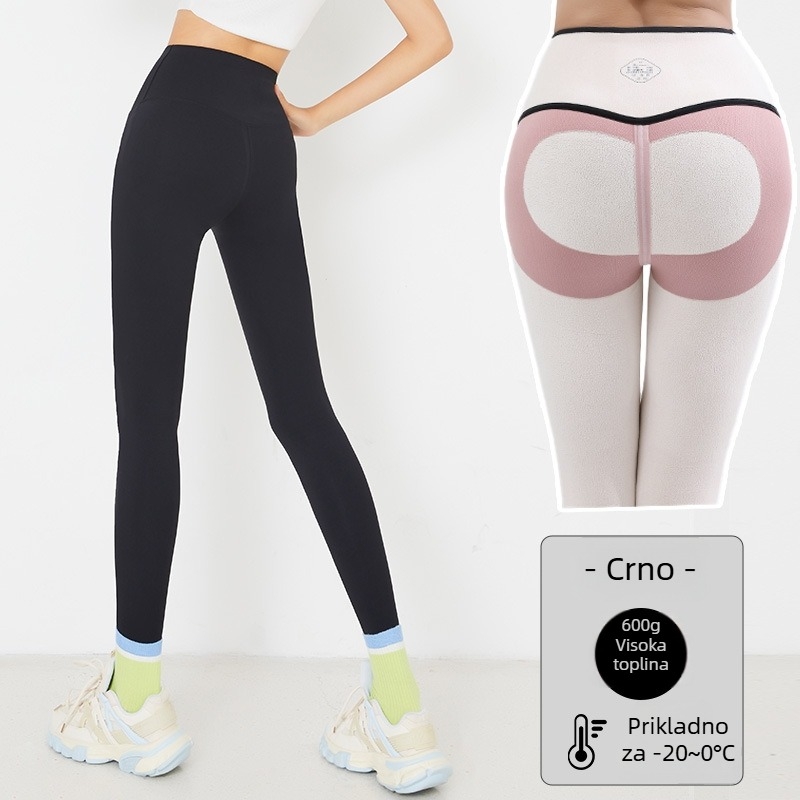 Legice u stilu ajkule s fleece podstavom, najlon-spandeks smjesa, duljina 9/10, Barbie uzorak, podizanje stražnjice