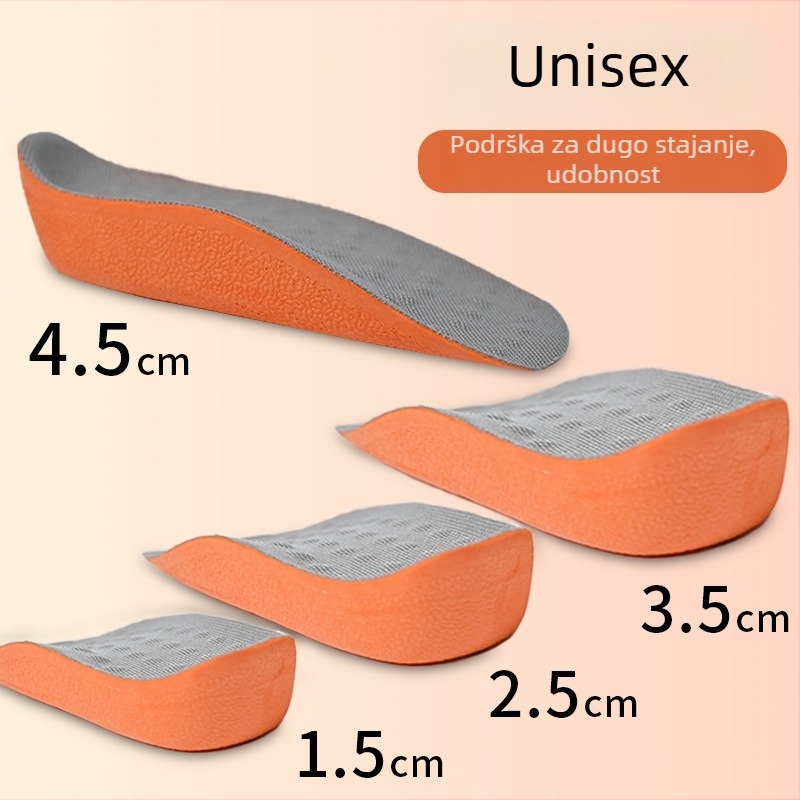 Ulošci za povećanje visine – PU materijal, potpora luka, polovični ulošci, pogodni za tenisice, čizme i casual obuću