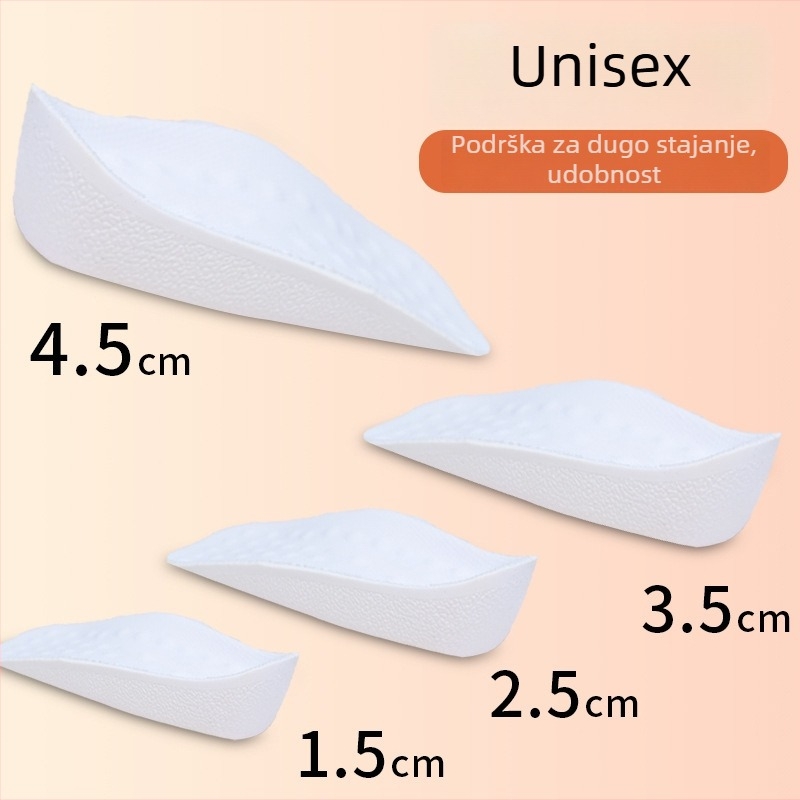 Ulošci za povećanje visine – PU materijal, potpora luka, polovični ulošci, pogodni za tenisice, čizme i casual obuću