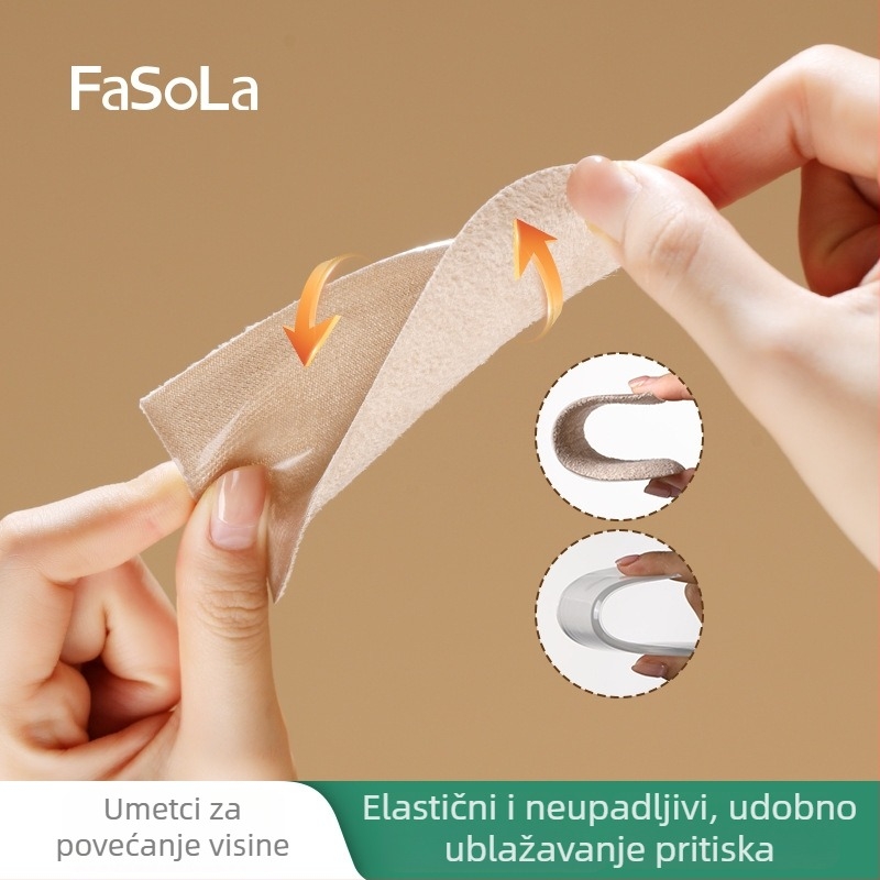 FaSoLa ulošak za povećanje visine za čizme i kožne cipele – nevidljiv, prozračan, poluvoložak, unisex