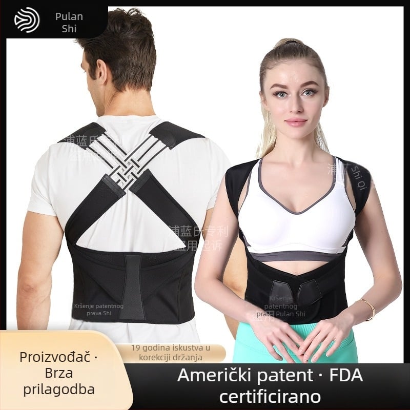 Odrasli nevidljivi korektor držanja leđa, podesiva potpora, FDA certificirana ortoza