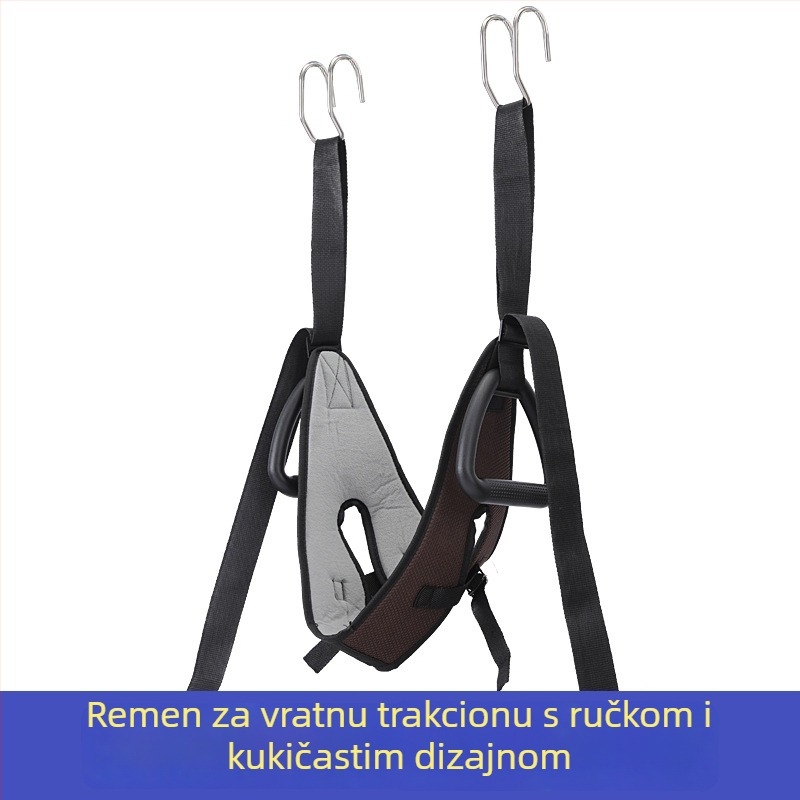 Kućni vratni trakcijski pojas – model 001, od čelične cijevi i PVC-a, pogodan za masažu i fitness, prilagodljiv