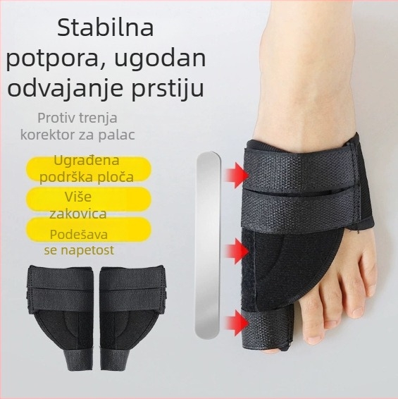 Ortoza Hallux valgus za palac - elastična pamučna potpora s Velcro - Princess serija