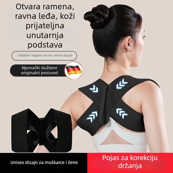 Pojas za korekciju držanja leđa, model Novi Leđa, prozračan, za muškarce i žene, s otvaranjem ramena i ispravljanjem držanja