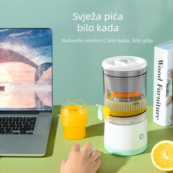 Prijenosni stroj za cijeđenje s ugrađenom baterijom, 18000 rpm, 150 W, kapacitet do 400 ml, vertikalna vijčana oštrica