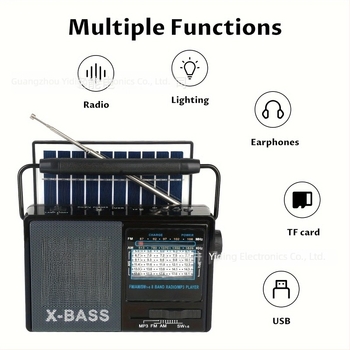 M-116BT Višebojno kratkovalno radio s USB-om, MP3, LED svjetlo, baterija 1000–1999 mAh