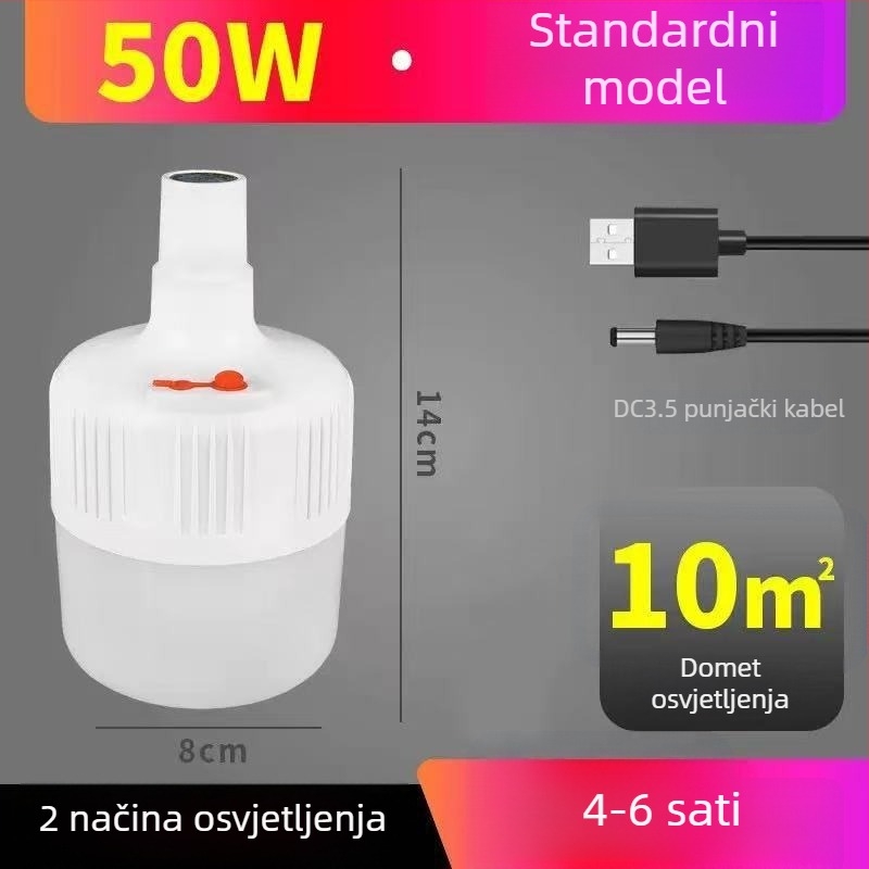 Solarna punjiva LED žarulja s daljinskim upravljačem, E14 utičnica, IP44, 50 lm, ugrađena litijska baterija