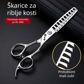 Jifu škare za razrjeđivanje kose, 50% razrjeđivanja, 10 zubi, težina 0,1 kg