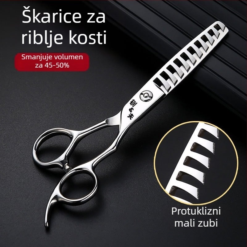 Jifu škare za razrjeđivanje kose, 50% razrjeđivanja, 10 zubi, težina 0,1 kg