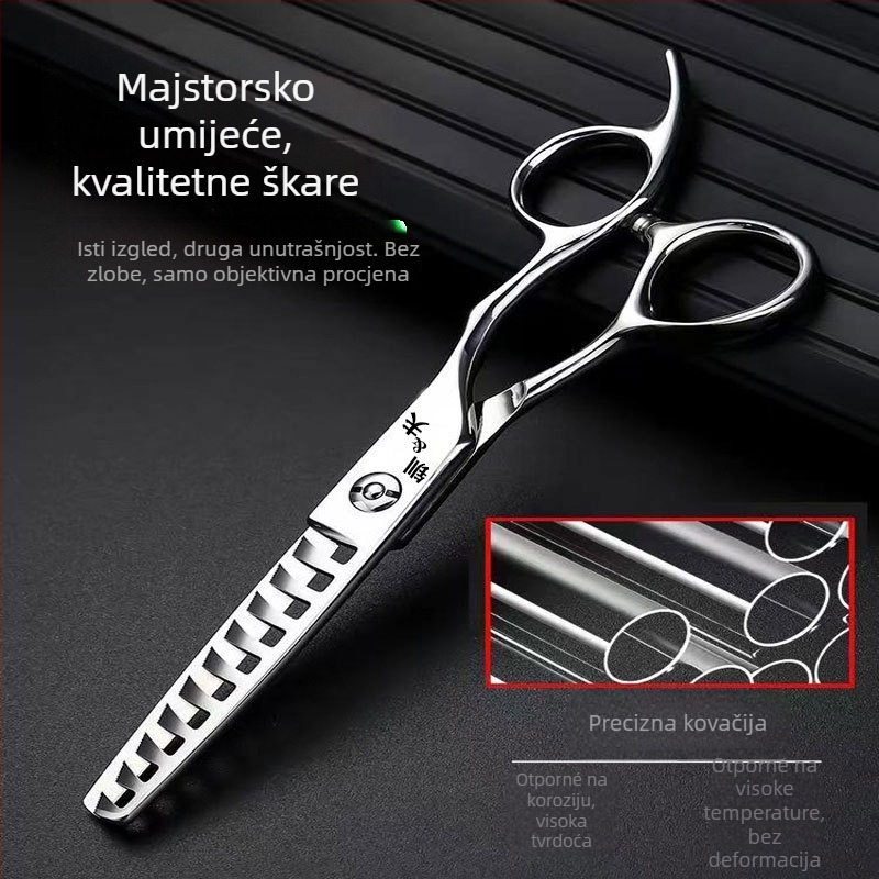 Jifu škare za razrjeđivanje kose, 50% razrjeđivanja, 10 zubi, težina 0,1 kg