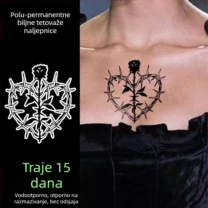 Privremena tetovažna naljepnica za stražnju stranu šake s realističnim uzorkom munje, vodootporna, otporna na trenje, polupermanentna