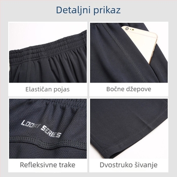 Brzo sušeće hlače ravnog kroja, unisex za grupne aktivnosti, atletiku i trčanje, s otiskom loga