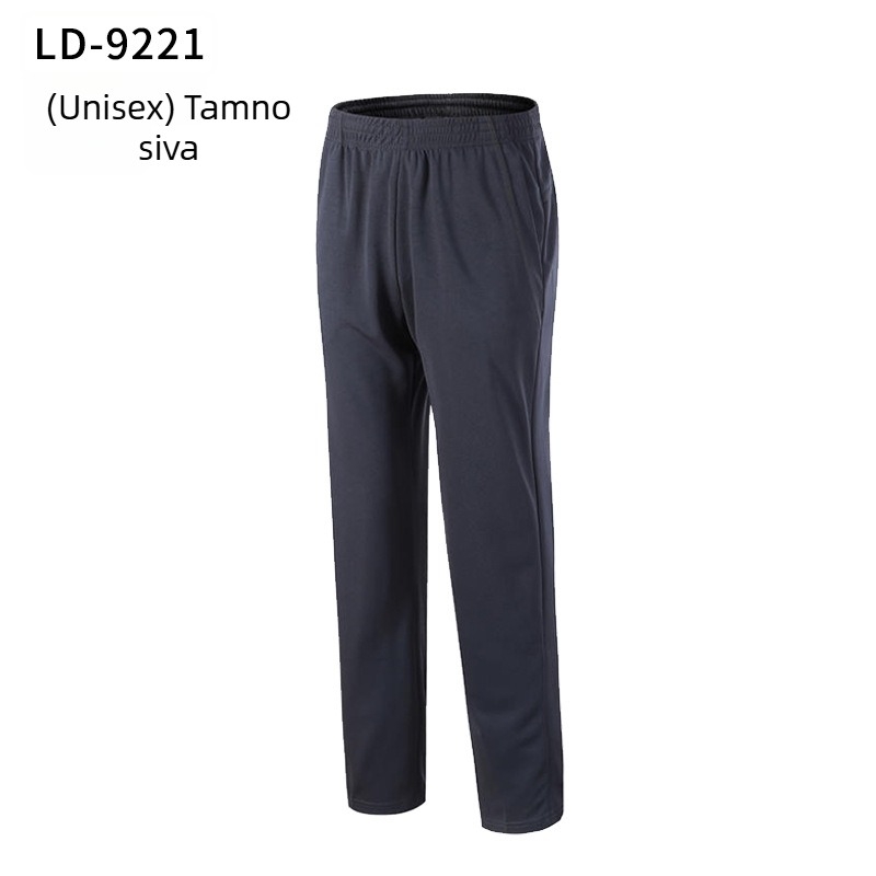 Brzo sušeće hlače ravnog kroja, unisex za grupne aktivnosti, atletiku i trčanje, s otiskom loga