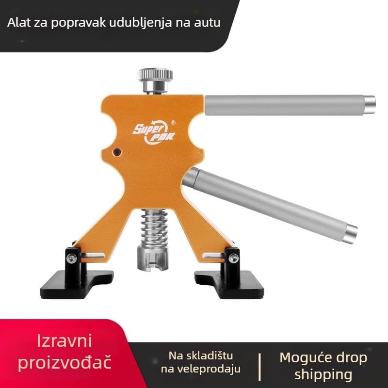 Set alata za popravak udubljenja automobila s izvlačivačem – Brend: Super PDR; Materijal: najlon, aluminijska legura; Opseg primjene: alat za popravak udubljenja; Proizvodno mjesto: Shenzhen