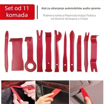 11-dijelni set alata za demontažu unutrašnjosti automobila (PP) za panel vrata i audio sustav