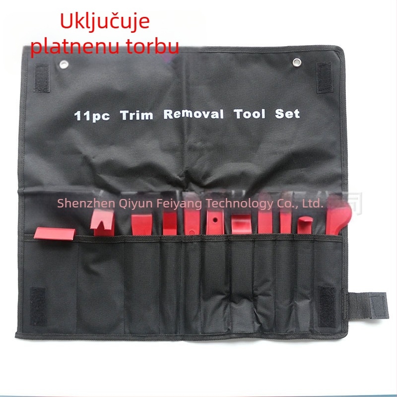 11-dijelni set alata za demontažu unutrašnjosti automobila (PP) za panel vrata i audio sustav