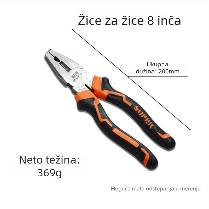Klešta s ravnim čeljustima – industrijske kvalitete, višenamjenska, uštedu snage, nepoznata legura