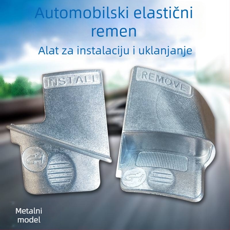 Alat za montažu i demontažu remena za vrijeme automobila uz elastični dodatak